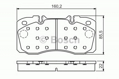 BOSCH 0986tb3167 -  Комплект тормозных колодок, дисковый тормоз