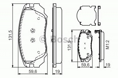 BOSCH 0986tb3168 -  Комплект тормозных колодок, дисковый тормоз