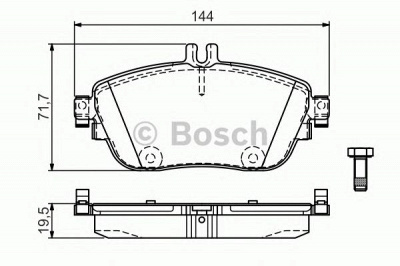BOSCH 0986tb3170 -  Комплект тормозных колодок, дисковый тормоз