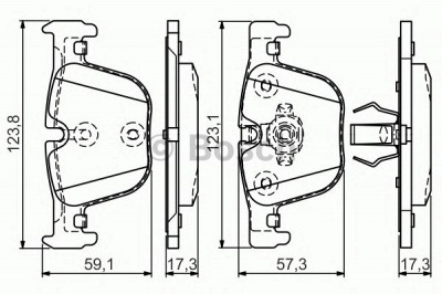 BOSCH 0986tb3182 -  Комплект тормозных колодок, дисковый тормоз