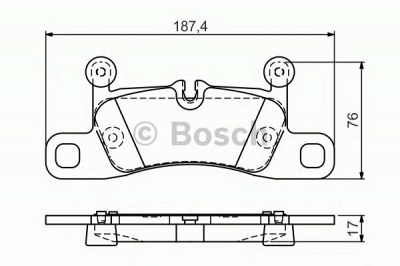 BOSCH 0986tb3186 -  Комплект тормозных колодок, дисковый тормоз