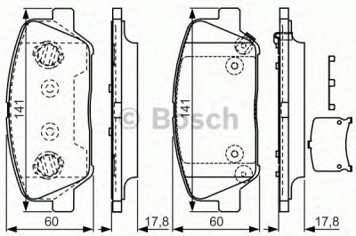 BOSCH 0986tb3198 -  Комплект тормозных колодок, дисковый тормоз