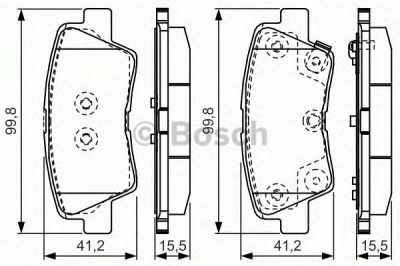 BOSCH 0986tb3203 -  Комплект тормозных колодок, дисковый тормоз