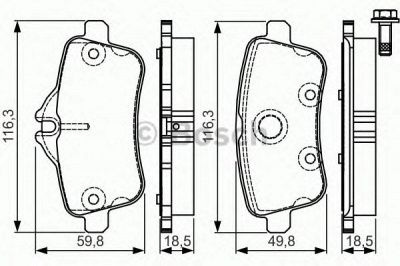 BOSCH 0986tb3206 -  Комплект тормозных колодок, дисковый тормоз