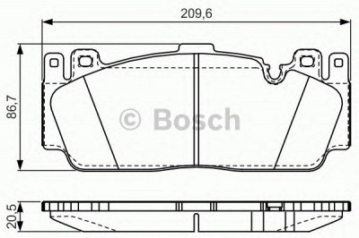 BOSCH 0986tb3210 -  Комплект тормозных колодок, дисковый тормоз