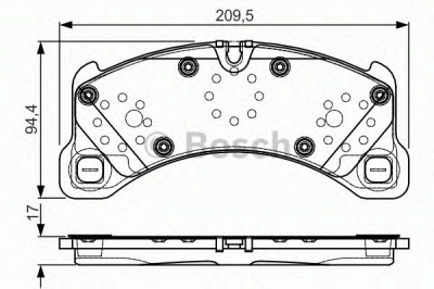 BOSCH 0986tb3217 -  Комплект тормозных колодок, дисковый тормоз