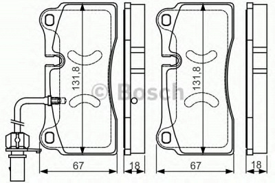 BOSCH 0986tb3221 -  Комплект тормозных колодок, дисковый тормоз