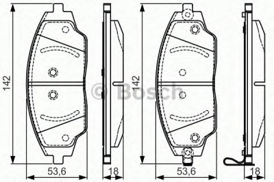 BOSCH 0986tb3229 -  Комплект тормозных колодок, дисковый тормоз