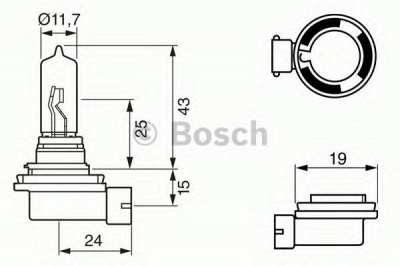 BOSCH 1987302082 -  Лампа накаливания, фара дальнего света
