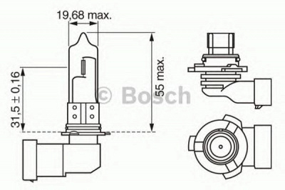 BOSCH 1987302152 -  Лампа накаливания, фара дальнего света| Лампа накаливания, основная фара| Лампа накаливания, противотуманная фара