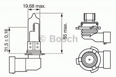 BOSCH 1987302155 -  Лампа накаливания, фара дальнего света