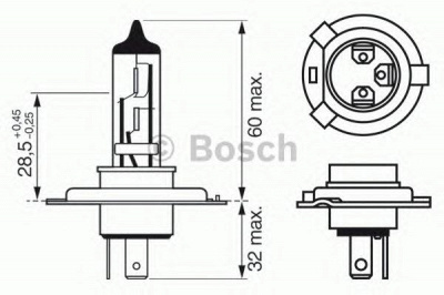 BOSCH 1987302441 -  Лампа накаливания, основная фара