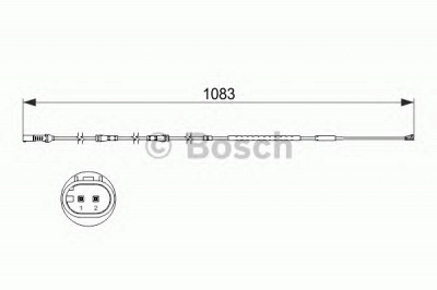 BOSCH 1987473500 -  Сигнализатор, износ тормозных колодок