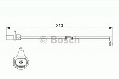 BOSCH 1987474506 -  СИГНАЛИЗАТОР, ИЗНОС ТОРМОЗНЫХ КОЛОДОК