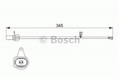 BOSCH 1987474507 -  СИГНАЛИЗАТОР, ИЗНОС ТОРМОЗНЫХ КОЛОДОК