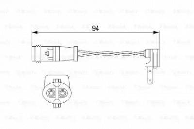BOSCH 1987474553 -  Сигнализатор, износ тормозных колодок