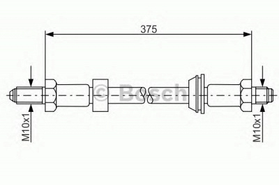 BOSCH 1987476023 -  Тормозной шланг