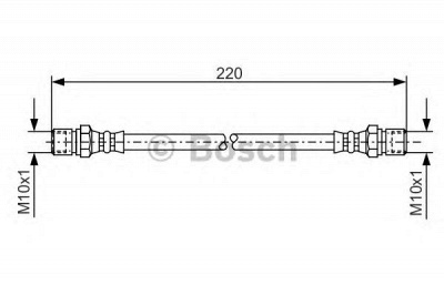 BOSCH 1987476090 -  Тормозной шланг