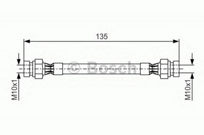BOSCH 1987476400 -  Тормозной шланг