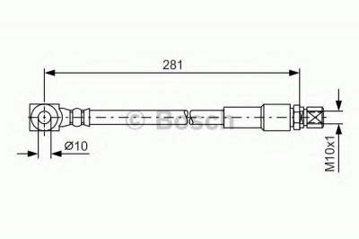 BOSCH 1987476405 -  Тормозной шланг