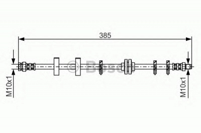 BOSCH 1987476438 -  Тормозной шланг