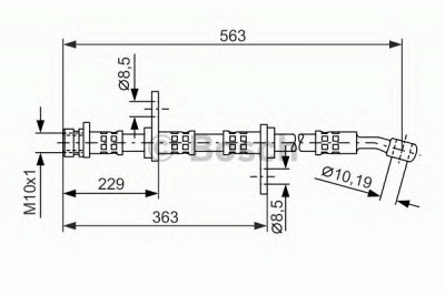 BOSCH 1987476527 -  Тормозной шланг