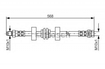 BOSCH 1987476599 -  Тормозной шланг