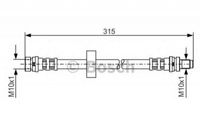 BOSCH 1987476601 -  Тормозной шланг
