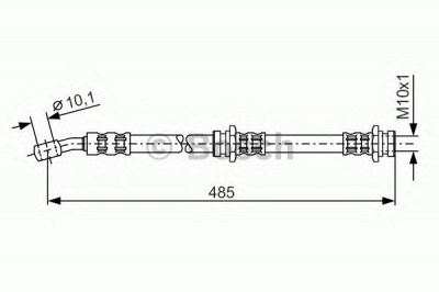 BOSCH 1987476653 -  Тормозной шланг