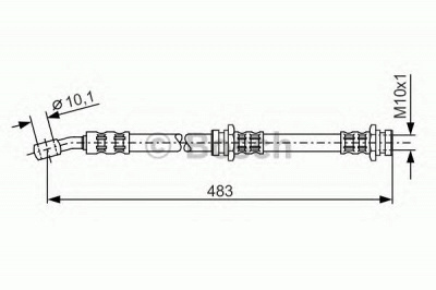 BOSCH 1987476654 -  Тормозной шланг