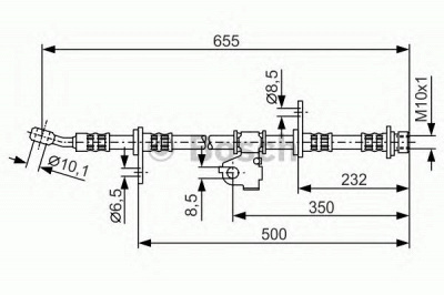 BOSCH 1987476665 -  Тормозной шланг