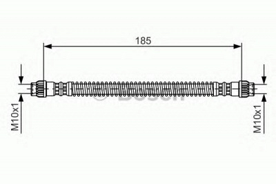 BOSCH 1987476670 -  Тормозной шланг