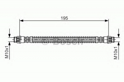 BOSCH 1987476674 -  Тормозной шланг
