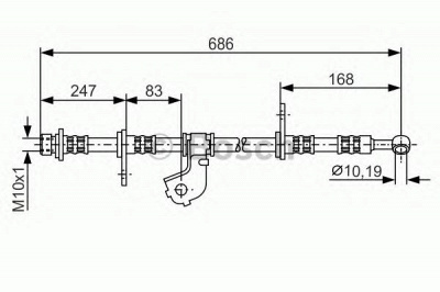 BOSCH 1987476734 -  Тормозной шланг