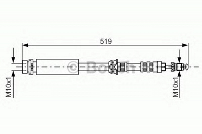 BOSCH 1987476993 -  Тормозной шланг
