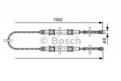 BOSCH 1987477002 -  Трос, стояночная тормозная система