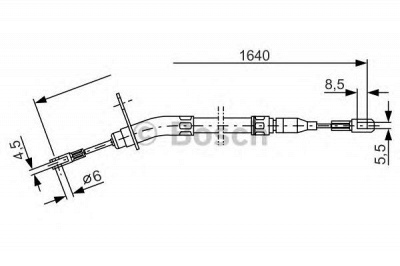 BOSCH 1987477011 -  Трос, стояночная тормозная система