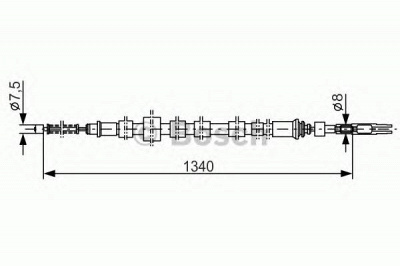 BOSCH 1987477020 -  Трос, стояночная тормозная система