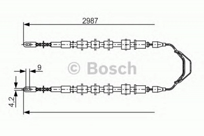 BOSCH 1987477031 -  Трос, стояночная тормозная система