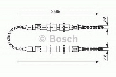BOSCH 1987477041 -  Трос, стояночная тормозная система