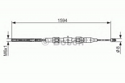 BOSCH 1987477042 -  Трос, стояночная тормозная система