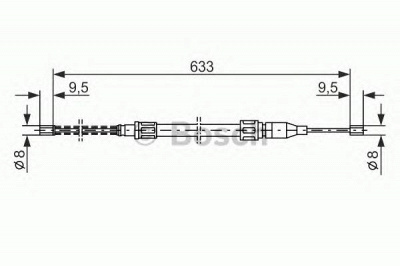 BOSCH 1987477043 -  Трос, стояночная тормозная система
