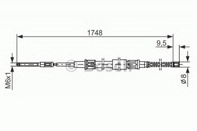 BOSCH 1987477046 -  Трос, стояночная тормозная система