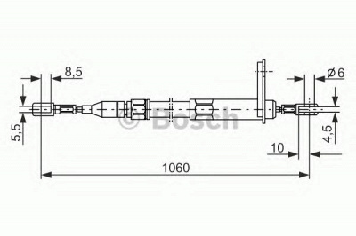 BOSCH 1987477047 -  Трос, стояночная тормозная система