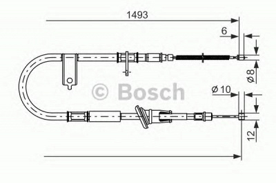BOSCH 1987477066 -  Трос, стояночная тормозная система