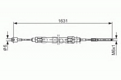 BOSCH 1987477067 -  Трос, стояночная тормозная система