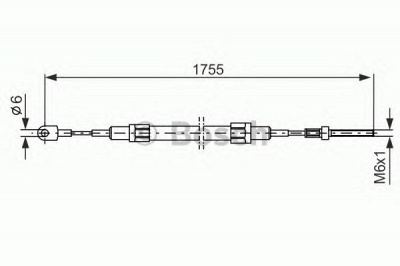 BOSCH 1987477071 -  Трос, стояночная тормозная система