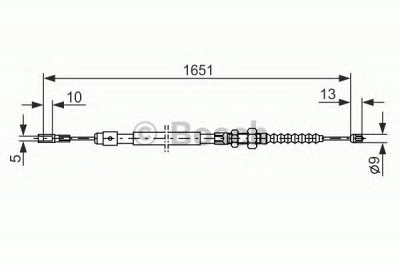 BOSCH 1987477077 -  Трос, стояночная тормозная система
