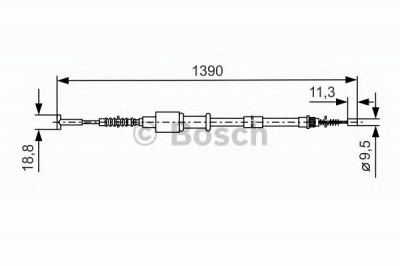 BOSCH 1987477088 -  Трос, стояночная тормозная система