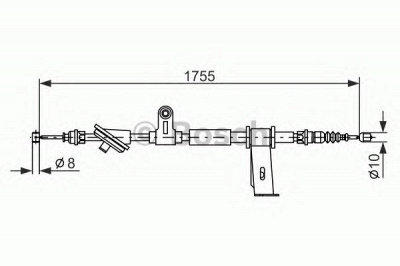 BOSCH 1987477111 -  Трос, стояночная тормозная система